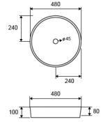 Lavabo vasque à poser LT 3206-H