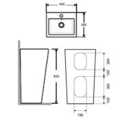 Lavabo Colonne MARAIS G-303