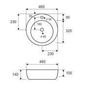 Lavabo vasque à poser ronde LT 3008