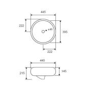 Lavabo à poser vasque ronde LT 3104