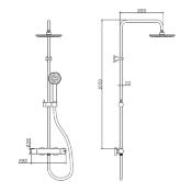 Colonne de douche thermostatique