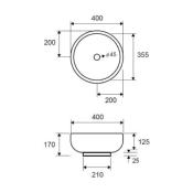 Lavabo vasque ronde à poser LT 6065