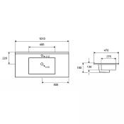 Lavabo vasque pour meuble LT 7506-100