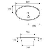 Lavabo vasque à poser LT 1132