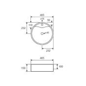 Lavabo vasque à poser ronde LT 3018