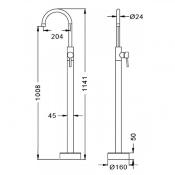 Mitigeur sur pied lavabo chromé ARTEMIS