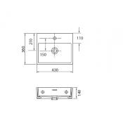 Lavabo suspendu DAPHNE 53708