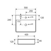 Lavabo à poser LT 2173-SMB